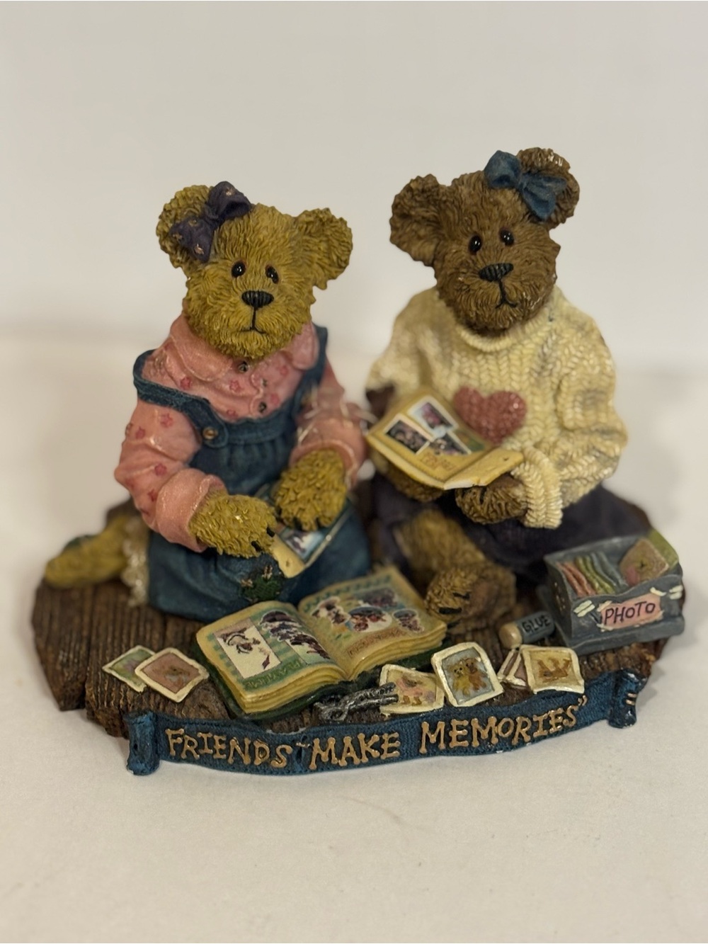 Boyds Bears Figurine – Bears with Blue and Pink Accents friendship